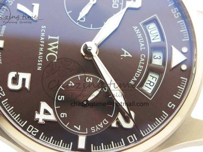 MIROTIME 0226 Popular Big Pilot Real PR IW502706 RG YLF 1:1 Best Edition Brown Dial On Calfskin Strap A 7223